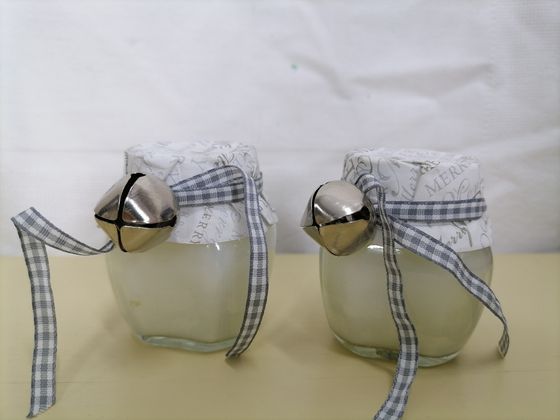 !09 НАБОР 3 ШТУКИ - Свеча Merry Christmas 6,5 х 6 х 5 см. ваниль