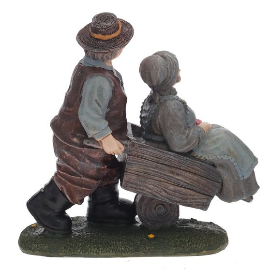 Фигурка декоративная "Бабушка с дедушкой", L15 W7 H15 см, 2в.