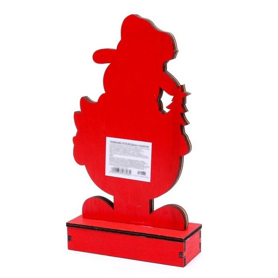 !Новогодний декор с подсветкой «Весёлый снеговик» 13 × 5 × 24 см