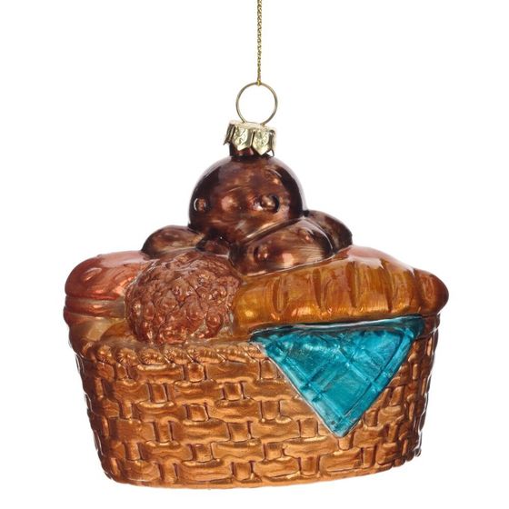 Украшение новогоднее &quot;Корзинка&quot;, L10 W6,5 H9,5 см, 2в.