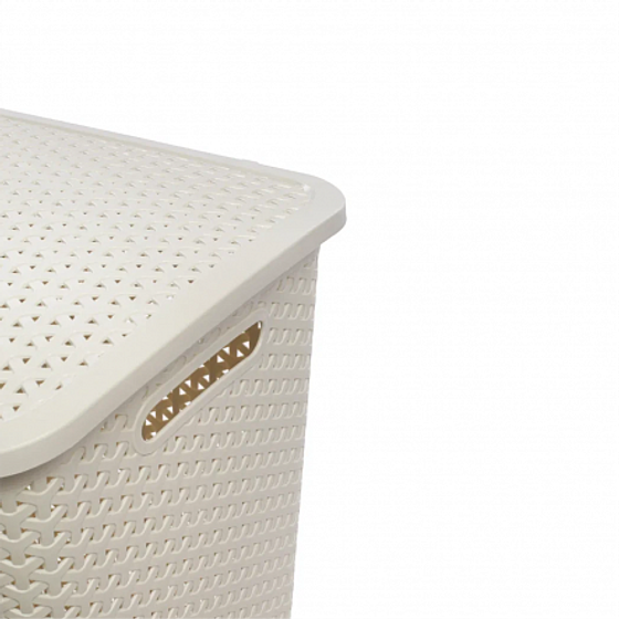 Корзина бельевая MY STYLE кремовая