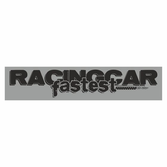 Полоса на лобовое стекло &quot;RACINGCAR fastest&quot;, серебро, 1220 х 270 мм