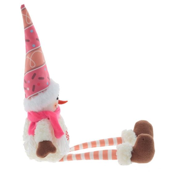 Игрушка набивная &quot;Снеговик&quot;, L13 W10 H49/22 см