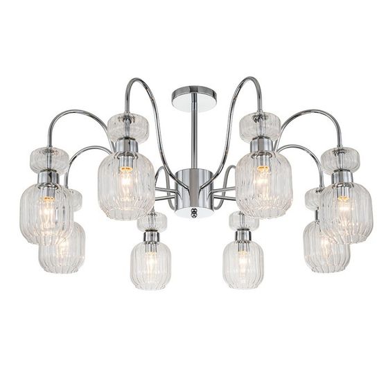 Светильник на штанге Escada, 1141/8PL Chrome/Clear. 8х60Вт, E14, 870х870х435 мм, цвет хром/прозрачный