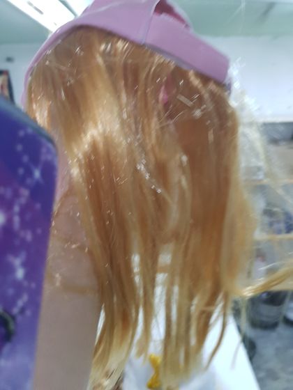 !09 Кепка карнавальная (набор 2 штуки) с париком/Бейсболка . Девятка Цвет розовый