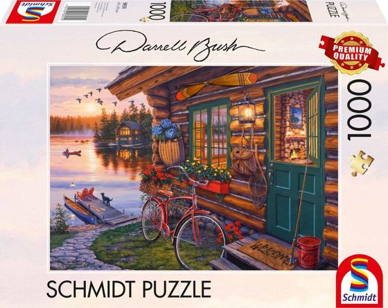 Schmidt Spiele Puzzle PQ 1000 DARREL BUSH Domek nad jeziorem G3