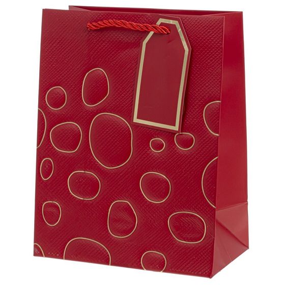 Пакет подарочный (бумага 210г/м2, блок 12шт), L18 W10 H23 см, 10в.