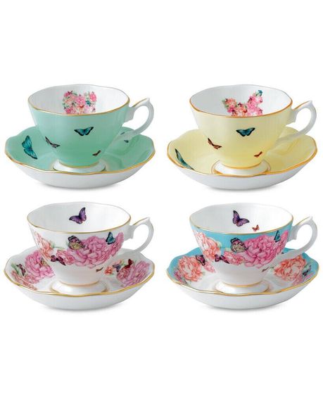 Miranda Kerr for Mixed Pattern Teacup &amp; Saucer Service for 4