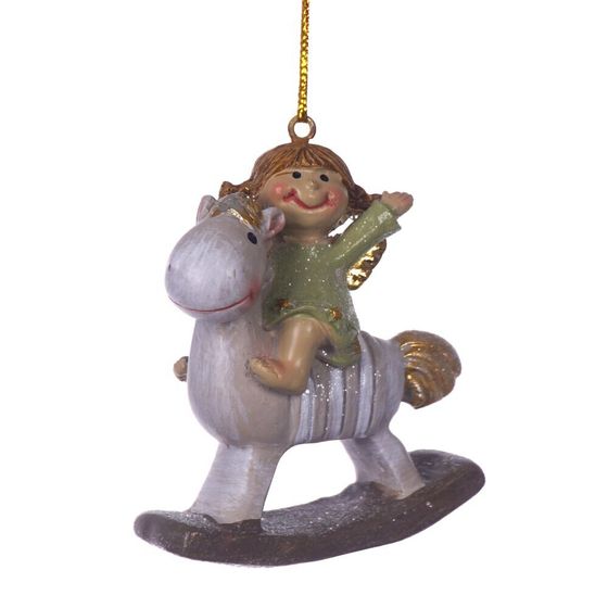 Фигурка декоративная подвесная &quot;Ангел/Дед Мороз&quot;, L5,5 W2 H6 см, 4в.