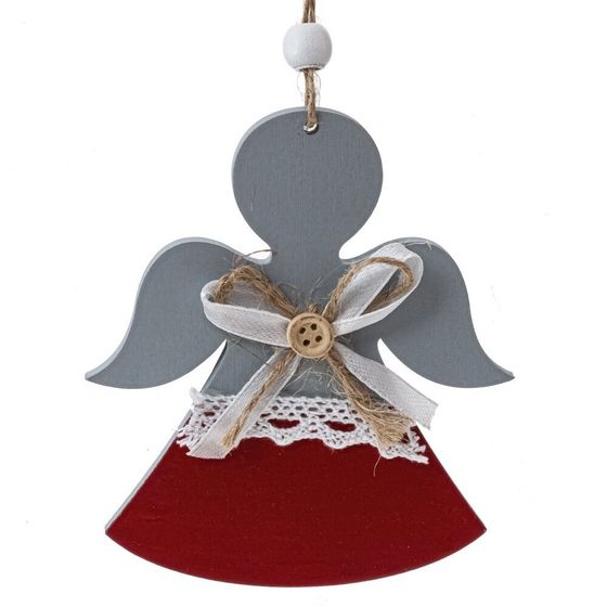 Изделие декоративное подвесное &quot;Ангел/Ёлка/Звезда&quot;, L9 W1 H11,5 см, 3в.