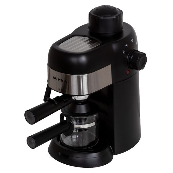 Кофеварка рожковая Supra CMS-1020 800Вт черный с серебристым