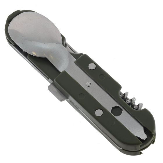 Набор из 7-ми предм: 2 фляжки 210/120 мл, ручка, фонарь, компас, открывалка, складной н-р,  Д18 Ш23,