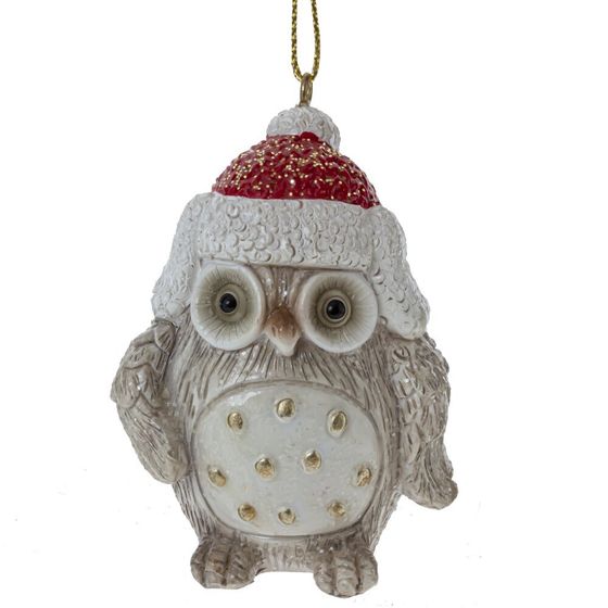 Фигурка декоративная подвесная &quot;Сова&quot;, L4 W5,5 H7,5 см, 3в.