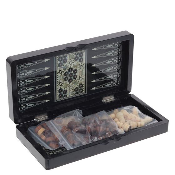 Игра настольная 3 в 1 (шахматы, шашки, нарды), Д30 Ш15 В5 см