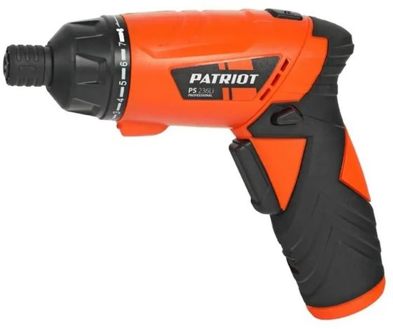 Отвертка аккум. Patriot PS 236; напряжение: 3,6V; кейс; комплект бит
