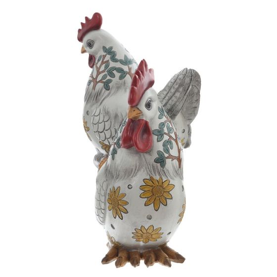 Фигурка декоративная &quot;Петух с курицей&quot;, L23 W11,5 H26 см