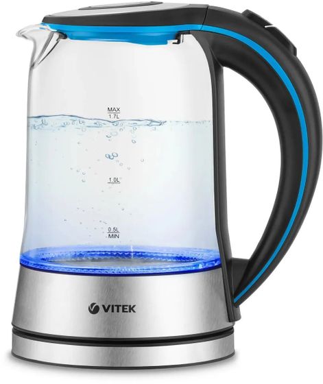 Чайник электрический Vitek VT-7028 1.7л 2200Вт стальной