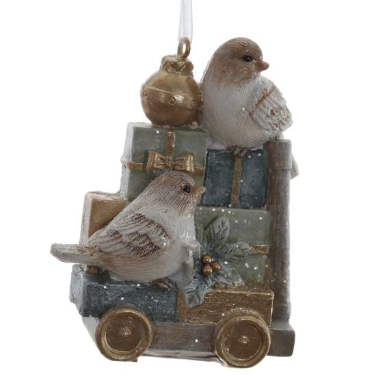 Фигурка декоративная подвесная "Птички", 2в., L6,5 W3,5 H8,5 см, 2в.