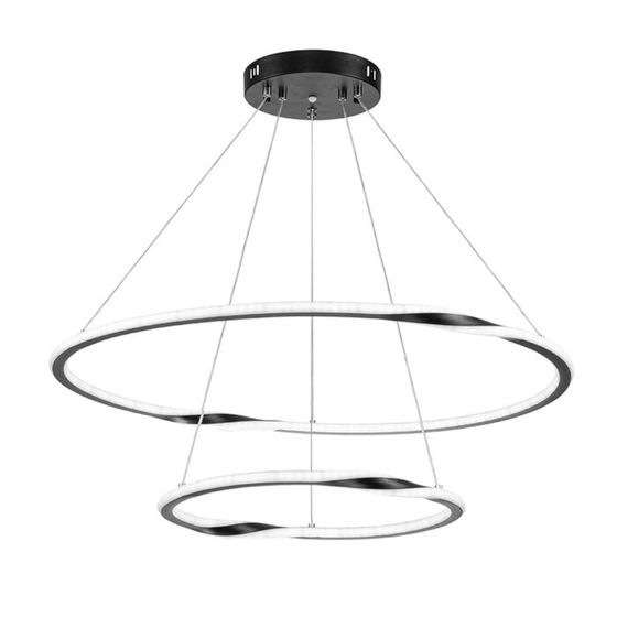 Люстра подвесная Arte Lamp Veritate A2211SP-2BK, LED, 60 Вт, 70х70х150 см, 3000 Лм, чёрный