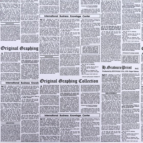 !09 Бумага упаковочная крафт двусторонняя "Сиреневая-газета", 0,6 х 10 м.