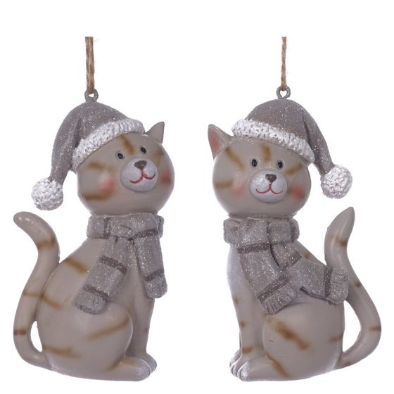 Фигурка декоративная подвесная "Кошка",  L5 W4 H9 см, 2в.