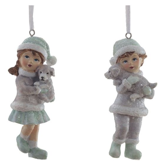 Изделие декоративное подвесное "Мальчик/Девочка", L4,5 W4 H10,5 см, 2в.