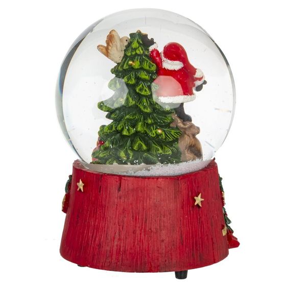 Фигурка декоративная &quot;Дед Мороз&quot; в стекл шаре (ключ,муз), L10 W10 H14 см