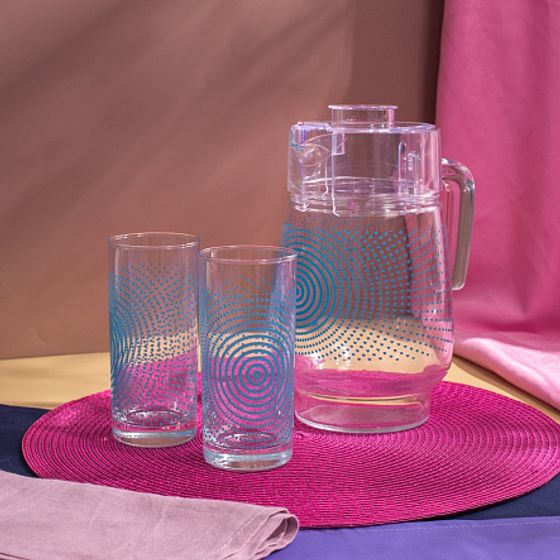 Набор столовый CARINA POP ART TURQUOISE 44 предмета