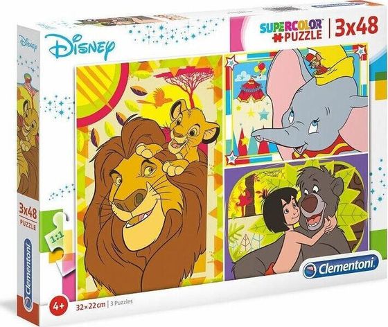 Clementoni Puzzle 3x48 Super kolor Disney classic