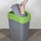 Контейнер для мусора FLIP BIN серебристый/зеленый 9л
