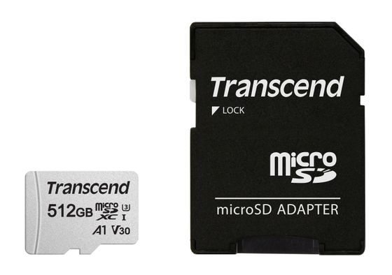 Карта памяти microSDXC 512Gb Transcend TS512GUSD300S-A 300S + адаптер