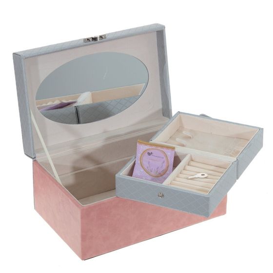 Шкатулка для украшений с дорожным футляром, Д24 Ш15 В11,5 см