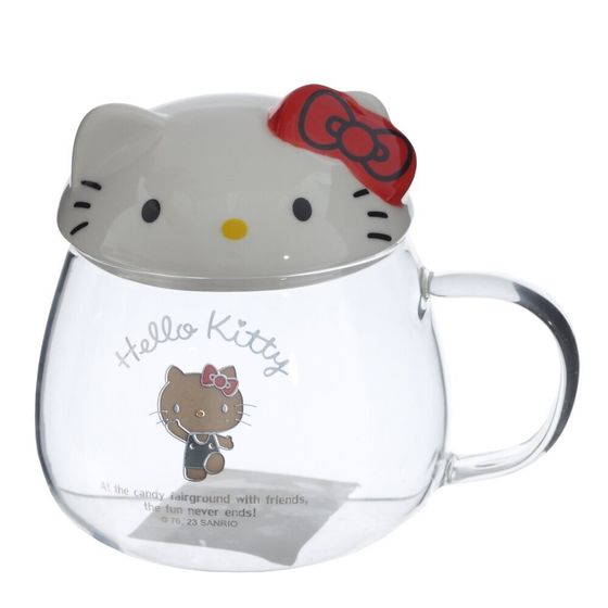 Кружка с крышкой, L7,5 W7,5 H11 см, дизайн микс