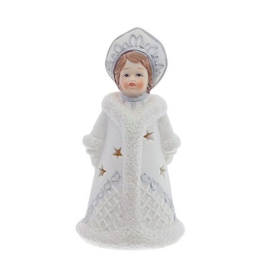 Фигурка декоративная &quot;Снегурочка&quot; с подсветкой, L7 W6 H12 см, 5в.