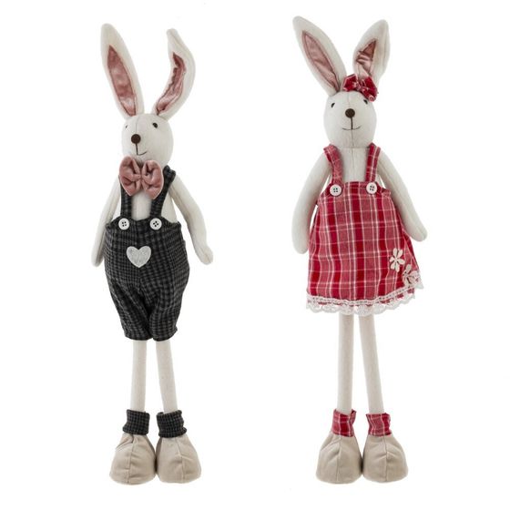 Игрушка набивная &quot;Заяц/Зайка&quot;, L14 W9 H61/28 см, 2в.