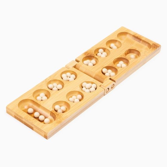 Настольная игра на логику &quot;Калах. Манкала&quot;, 48 камешков, 16 × 9.5 см