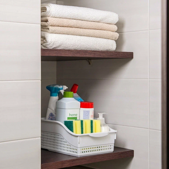 Контейнер Лофт белый 305х210х125мм на колесах широкий