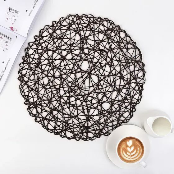 !09 Салфетка сервировочная (набор 2 штуки) на стол «Одуванчик»,38×38 см, цвет коричневый