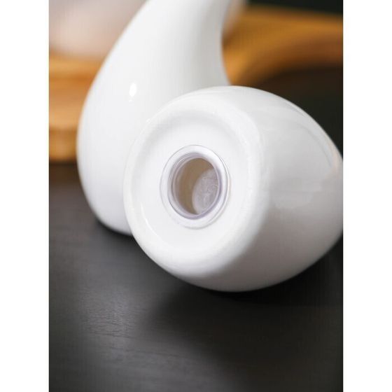 !09 Набор фарфоровый для специй на бамбуковой подставке BellaTenero «Капельки», 3 предмета: солонка 60 мл, перечница 60 мл, сахарница с ложкой 330 мл, цвет белый