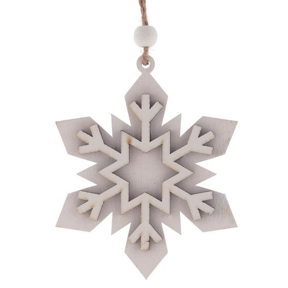 Украшение новогоднее &quot;Снежинка&quot;, 3в., L8 W1 H10,5 см, 3в.