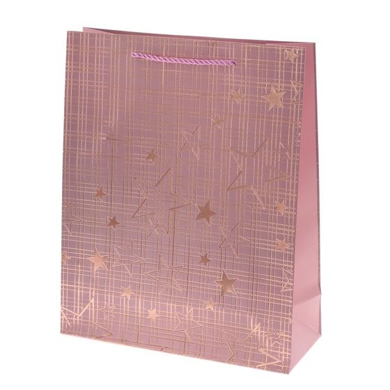 Пакет подарочный (бумага 210г/м2, блок микс 12шт), L26 W10 H32 см, 4в.