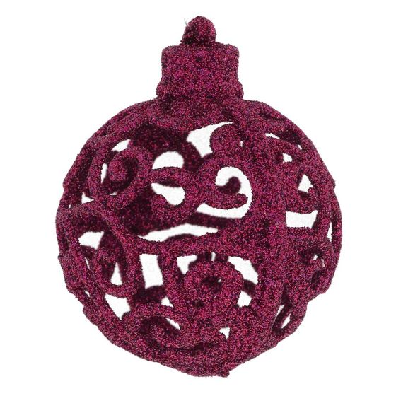 Набор из 6шт Украшение новогоднее "Шар", D 6 см, L17,5 W6 H11,5 см