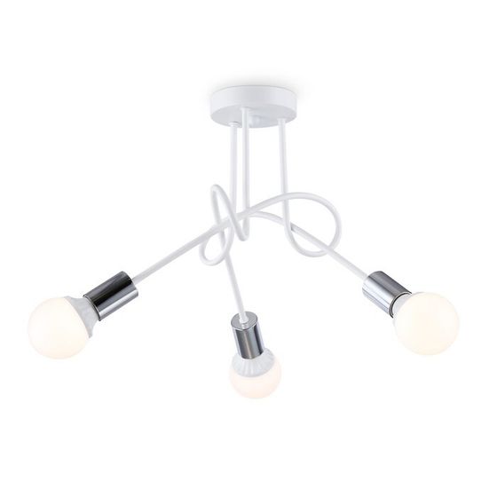 Светильник потолочный в стиле лофт Ambrella light, Loft, TR80414, 3хE27, цвет белый, хром