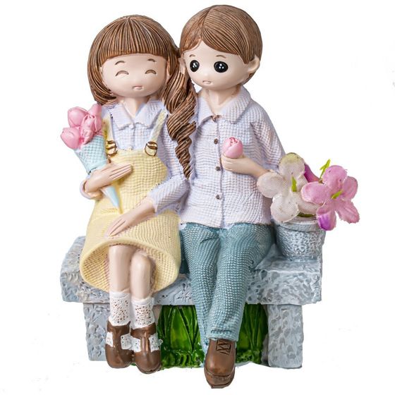 Фигурка декоративная &quot;Пара&quot;, Д8,5 Ш6 В10,5 см