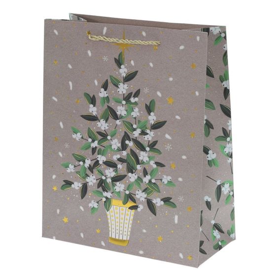 Пакет подарочный (бумага 210г/м2, блок 12шт), L30 W12 H40 см, 4в.