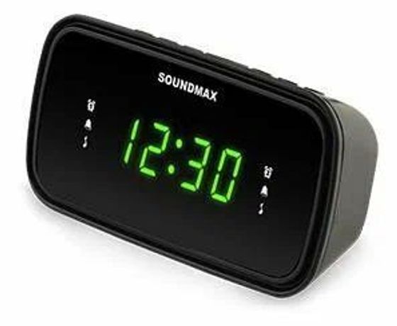 Радиобудильник Soundmax SM-1588 черный/зеленый