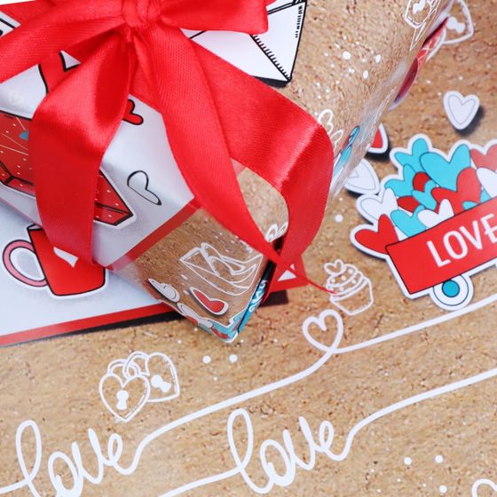 !09 Набор глянцевой бумаги (3 листа): "Корги" ,50 × 70 см ,2 листа + «Послания» ,1 лист, 70×100 см