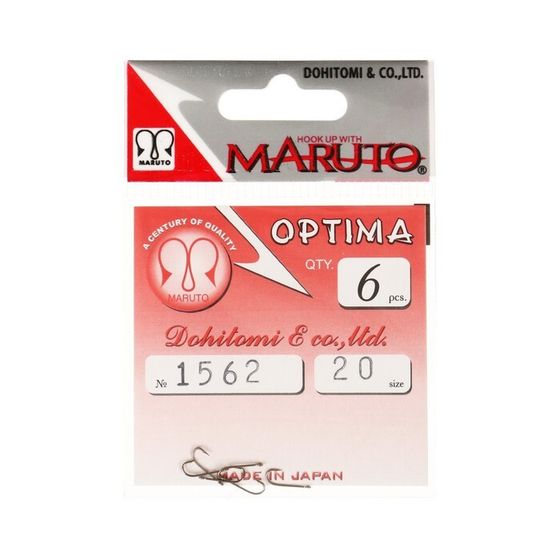 Крючки Maruto Optima 1562, цвет BR, №20, 6 шт.