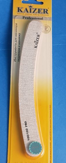 !09 Пилка для ногтей шлифовальная "Бумеранг" фигурная цвет серый