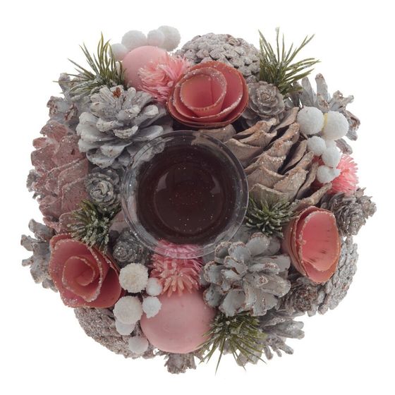 Подсвечник &quot;Новогодняя композиция&quot;, L17 W17 H9 см